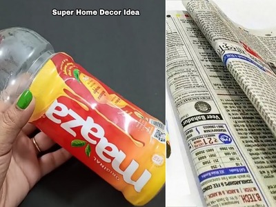 Amazing home decor ideas using waste plastic bottle, newspaper, shopping bag and wool - DIY