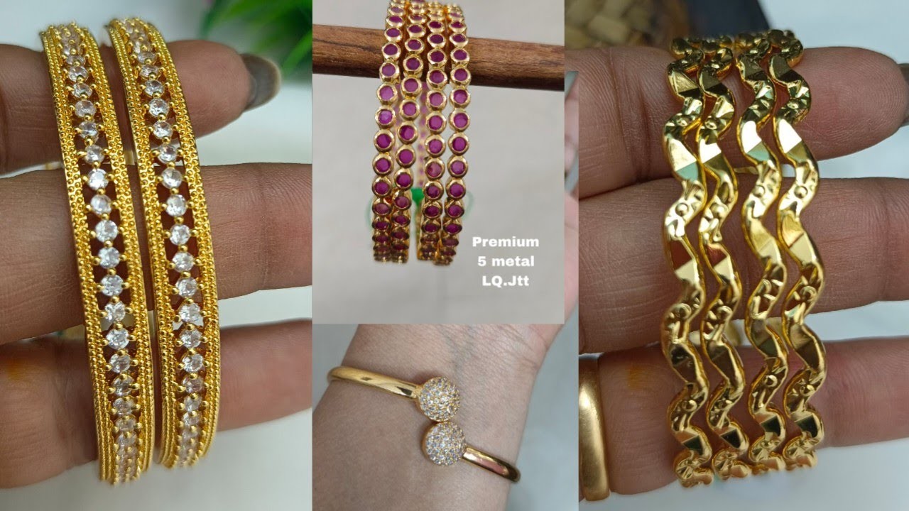 Bangles | one gram gold bangles | jewellery | lush queens | bridal jewellery | Gajulu | bracelets