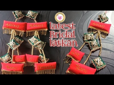BRIDAL LEHENGA LATKAN WITH NAME. Heavy and unique Bridal Latkan for designer lehenga #tassels