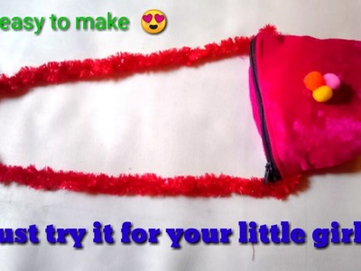Cute sling bag for girl | fabric purse making easy | purse making at home