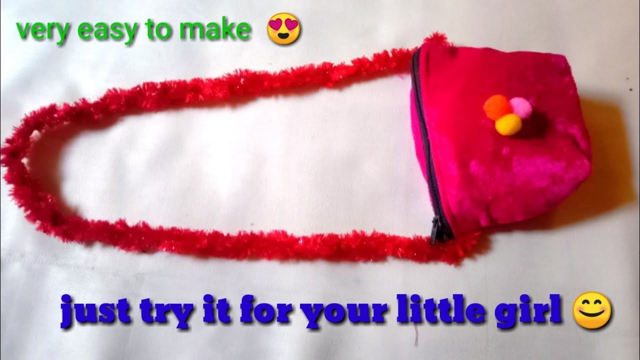 Cute sling bag for girl | fabric purse making easy | purse making at home