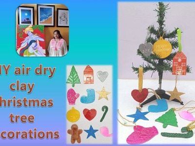 DIY air dry clay Christmas tree decorations