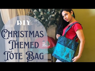 DIY Christmas Tote Bag | Handmade and Handpainted Tote Bag