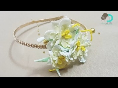 DIY hair band using artificial flowers for kids.Adults.Party.Wedding Occasion
