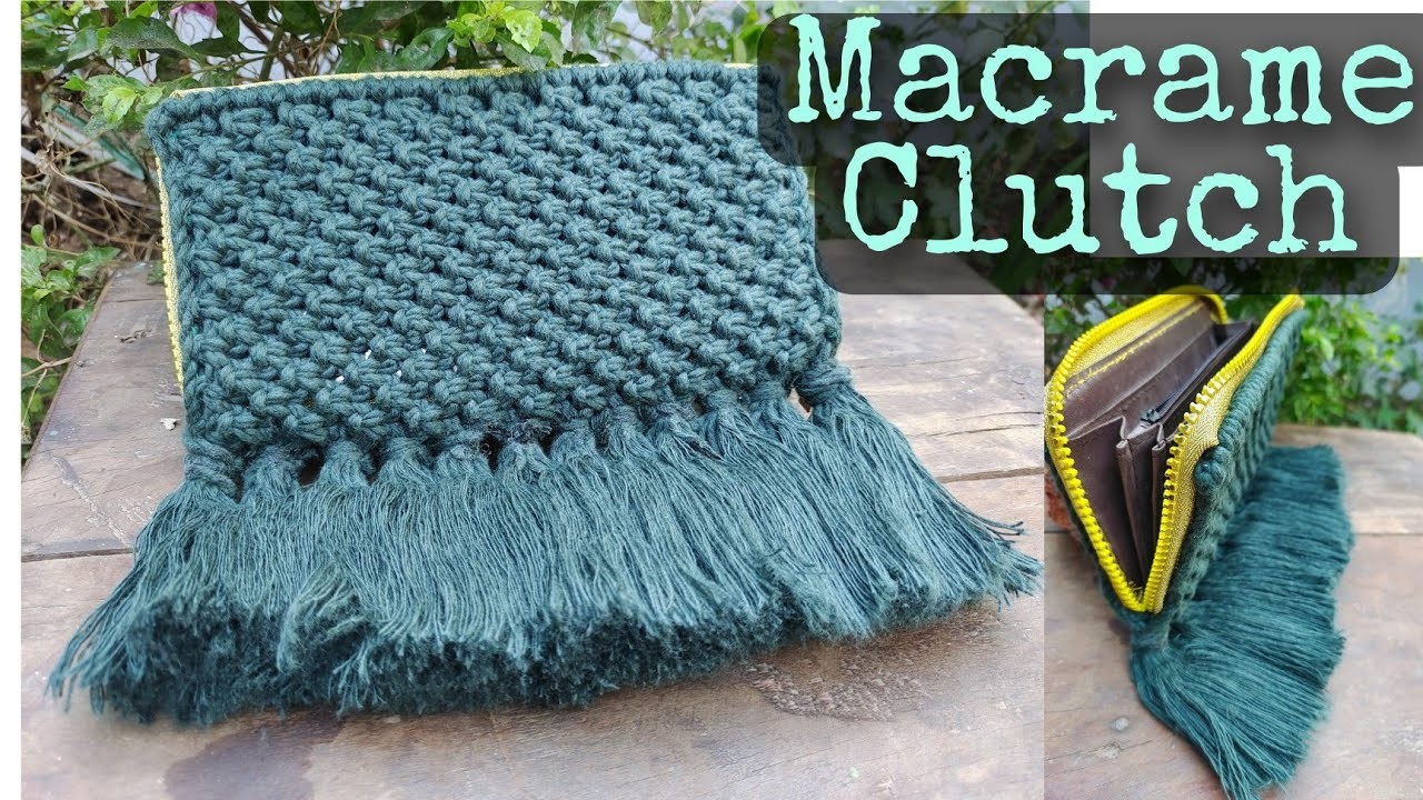 DIY : How to make a Macrame Clutch.Purse.Bag????