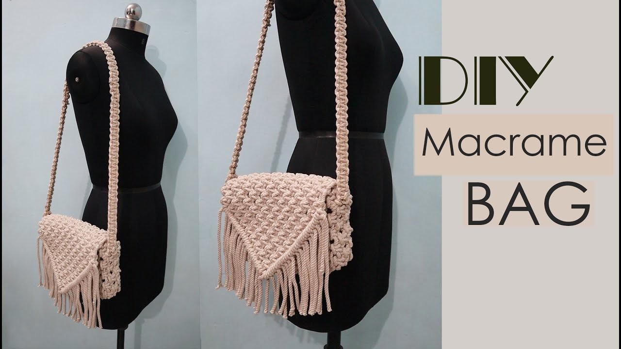 DIY Macrame Bag | Macrame Sling Bag Tutorial | How to make a Macrame Bag