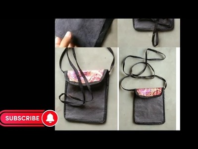 Diy- mini sling bag for a school girl#made it from the scrap jeans#????