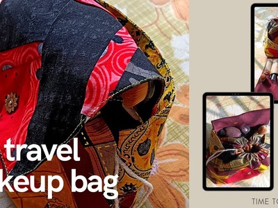 DIY Travel makeup????bag ????stitching ????@timetostitch