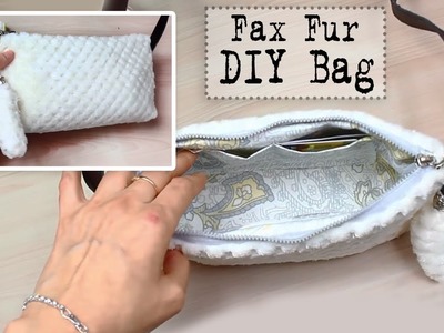 DIY WINTER PURSE BAG TUTORIAL Cute Faux Fur Bag With Pockets Inside