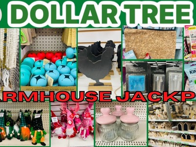 DOLLAR TREE FARMHOUSE JACKPOT WITH NEW VALENTINES DAY 2023 FINDS & ST PATRICKS DAY GNOMES