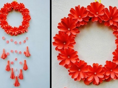 Easy paper wall Hanging ideas.room decor ideas.paper Craft.crafts.wallmate.Paper flower.DIY crafts