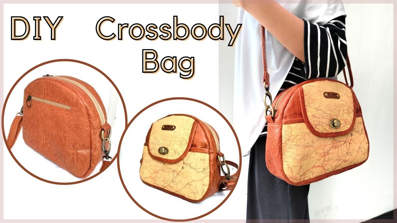 How To Make A Crossbody Bag With Pockets | DIY Crossbody Bag with Zipper Pockets