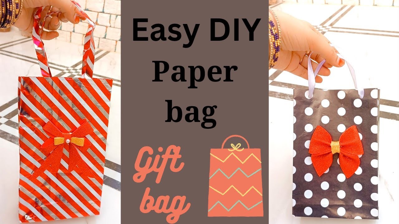 HOW TO MAKE A PAPER GIFT BAG. PAPER SHOPPING BAG CRAFT IDEA HANDMADE AT HOME ????