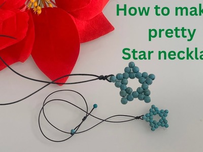 How to make a pretty Star necklace (Cómo hacer un bonito collar de estrellas)