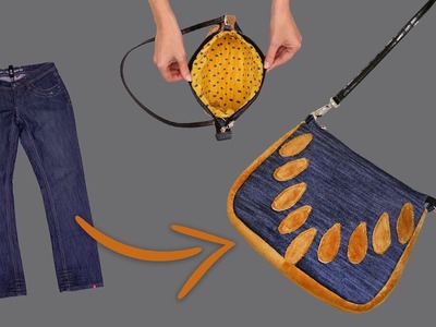 I sewed a cute shoulder handbag out of old jeans - you won’t buy such a bag in a store!