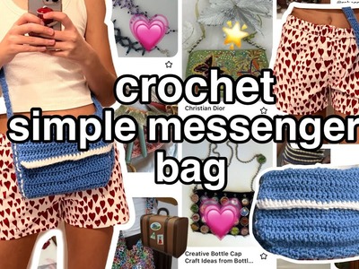 Messenger bag simple crochet | beginner friendly, minimalistic design