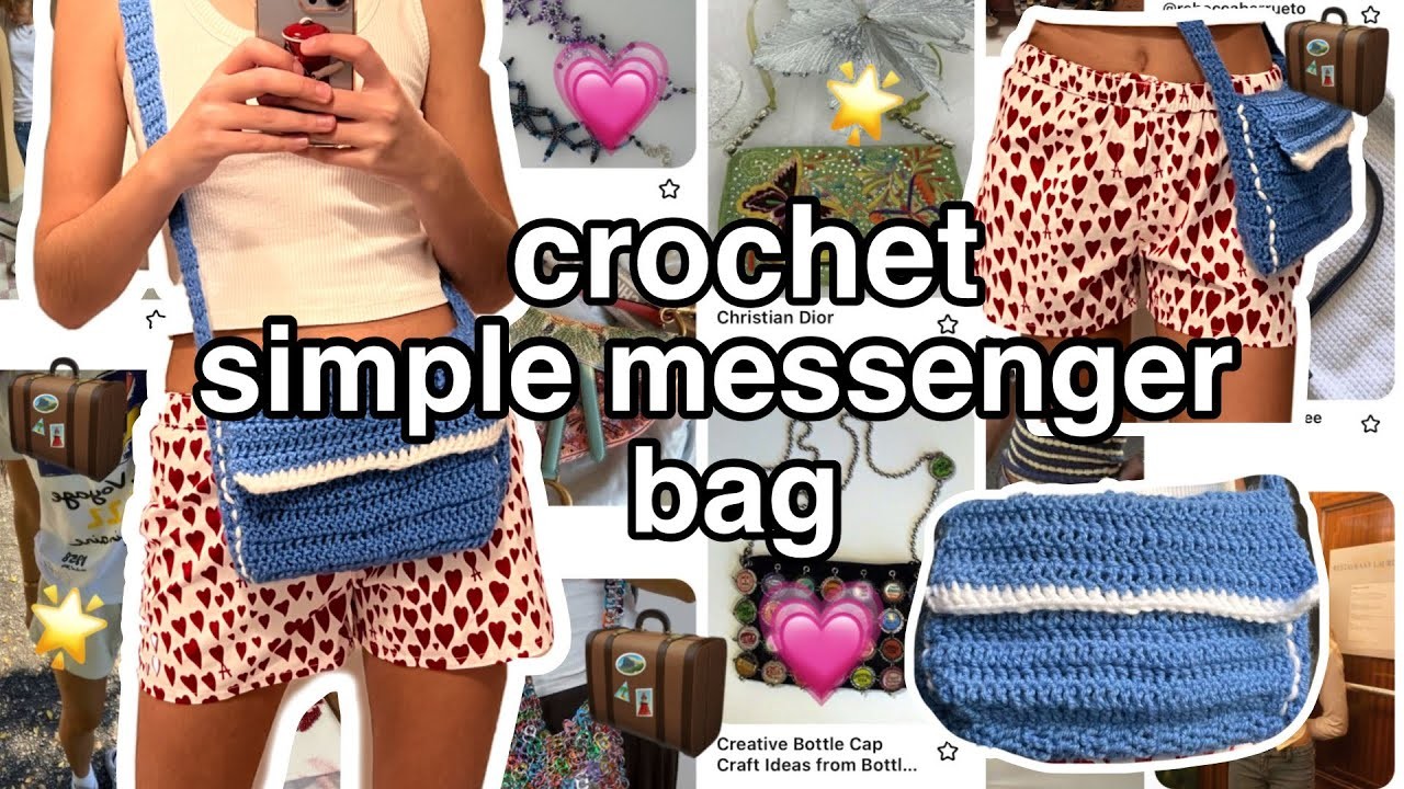 Messenger bag simple crochet | beginner friendly, minimalistic design