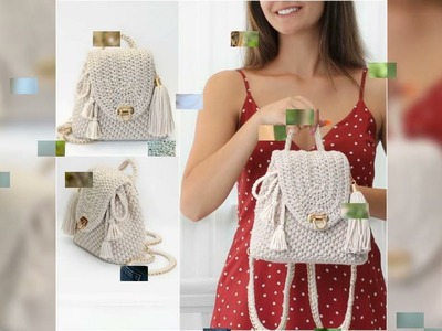 New woolen handmade bags, school bags????| crochet bag designs ideas for girls