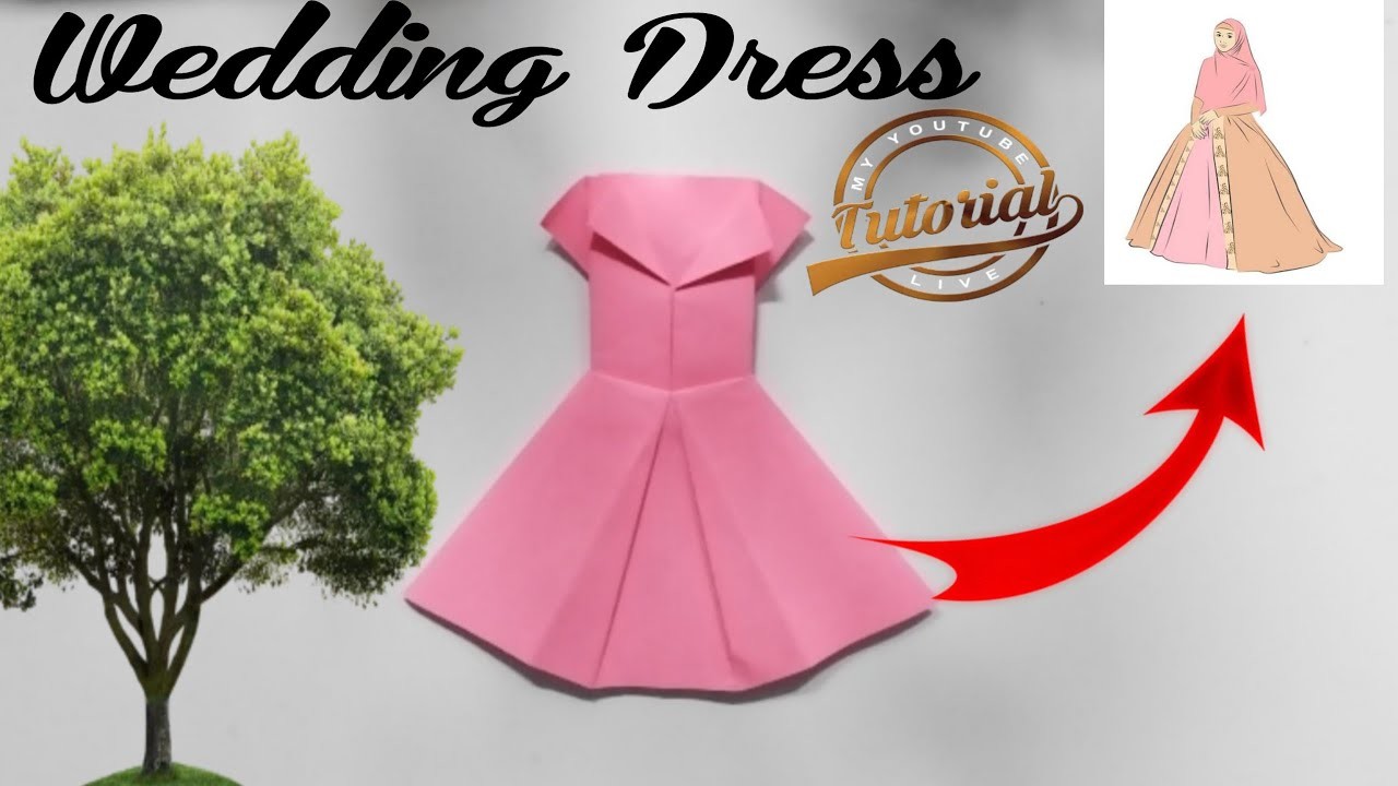 ORIGAMI WEDDING DRESS | DIY PAPER WEDDING GOWN | ORIGAMI GAUN PENGANTIN | ORIGAMI BAJU