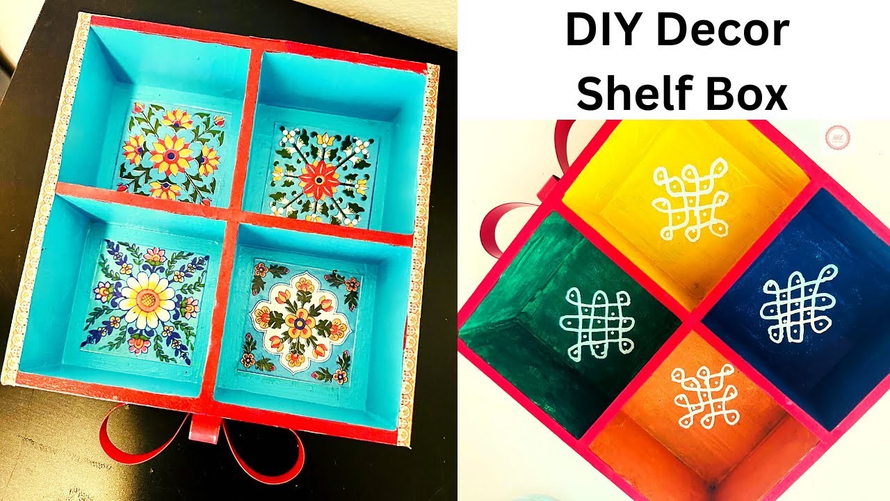 Turned a Christmas Decor Shelf box with this beautiful DIY by making 2 ways   | DIY Decor box