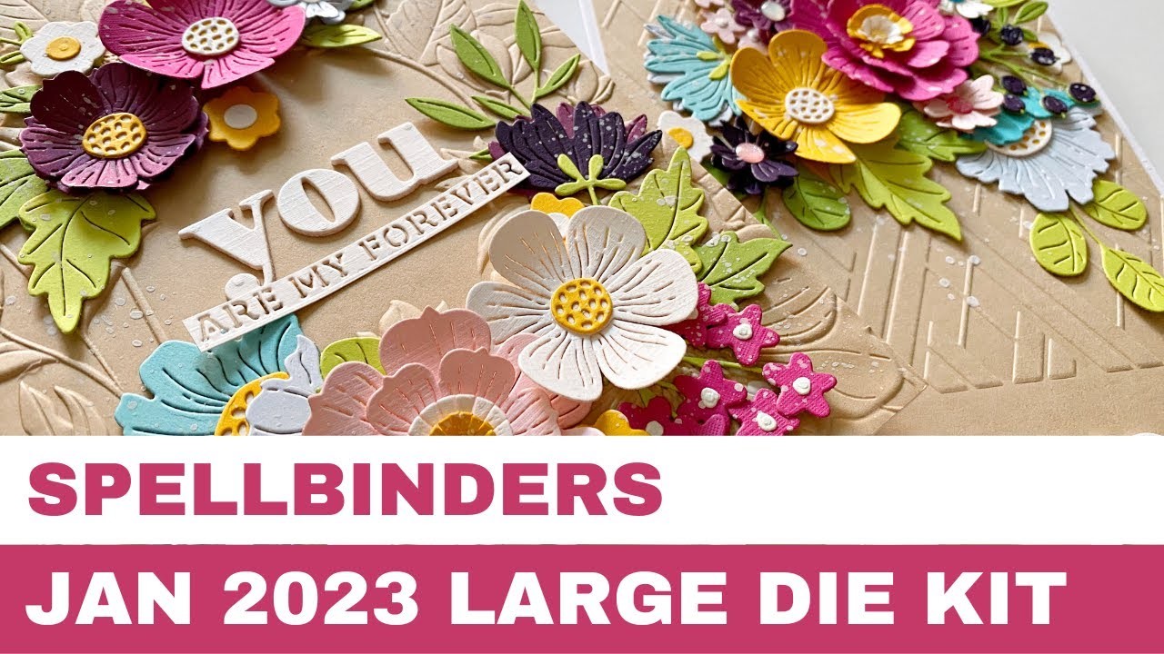 #177 Spellbinders January 2023 Large Die Kit & *NEW* 3D Embossing Folder Kit - Card Inspirations