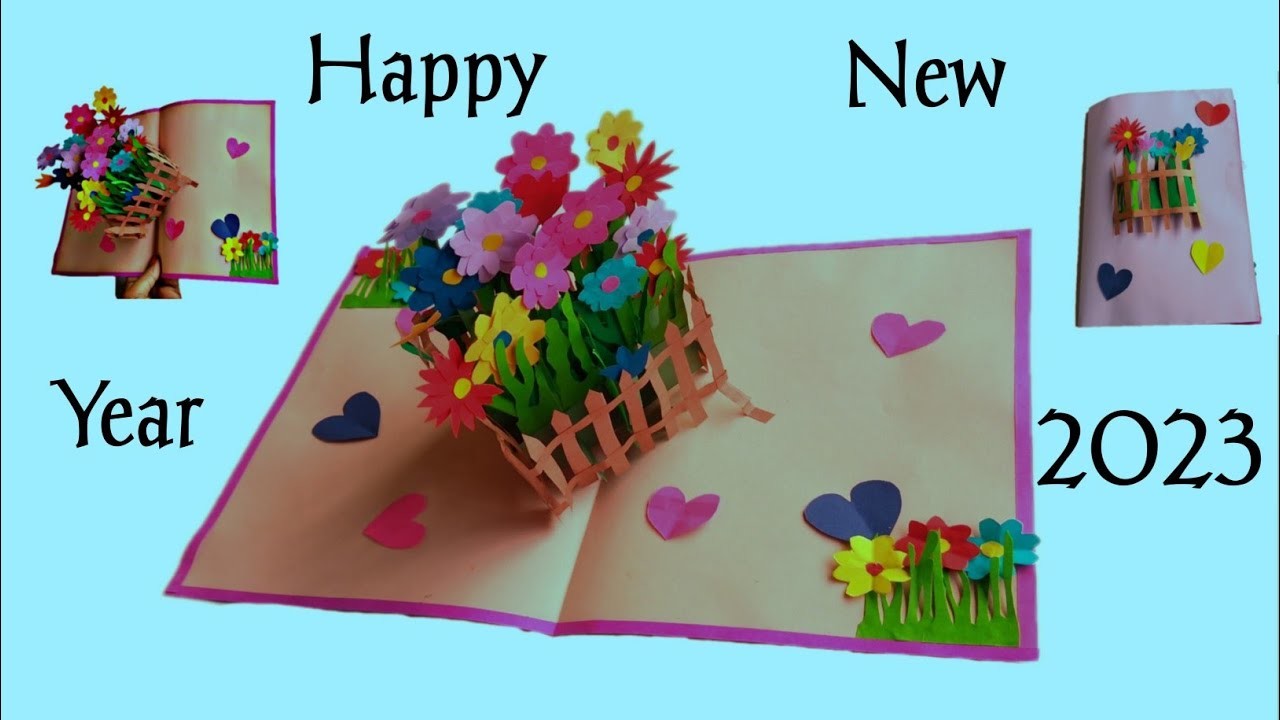 Amazing Garden Flowers Pop Up Card.3d Pop Up Card Banane Ka Asan Tarika.Flower Pop Up Card.Diy