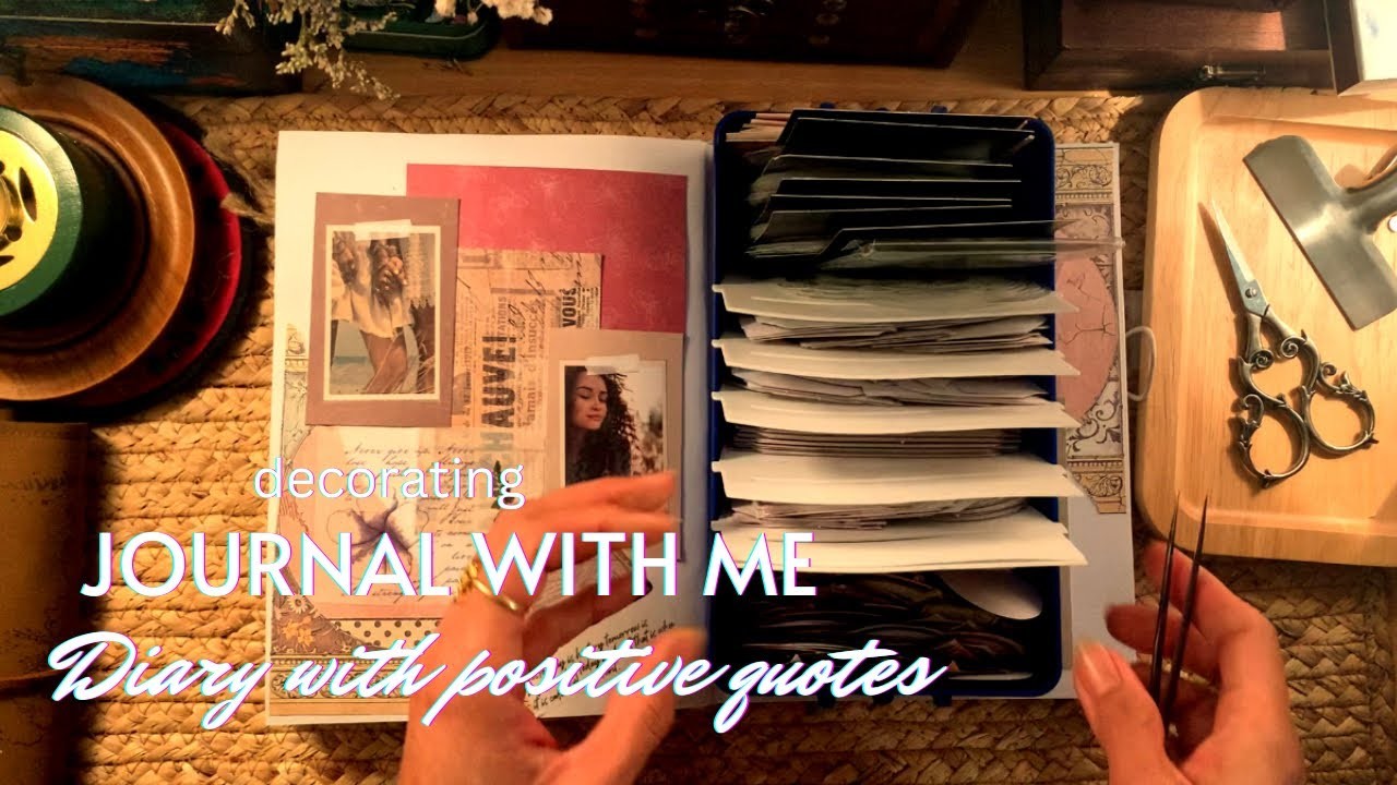 ASMR • Decorating my Journal Diary after a long holiday tragedy • No Talking