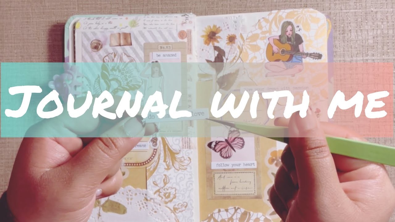 ASMR Vintage journaling | aesthetic | no music | no sound | #scrapbooking #journal