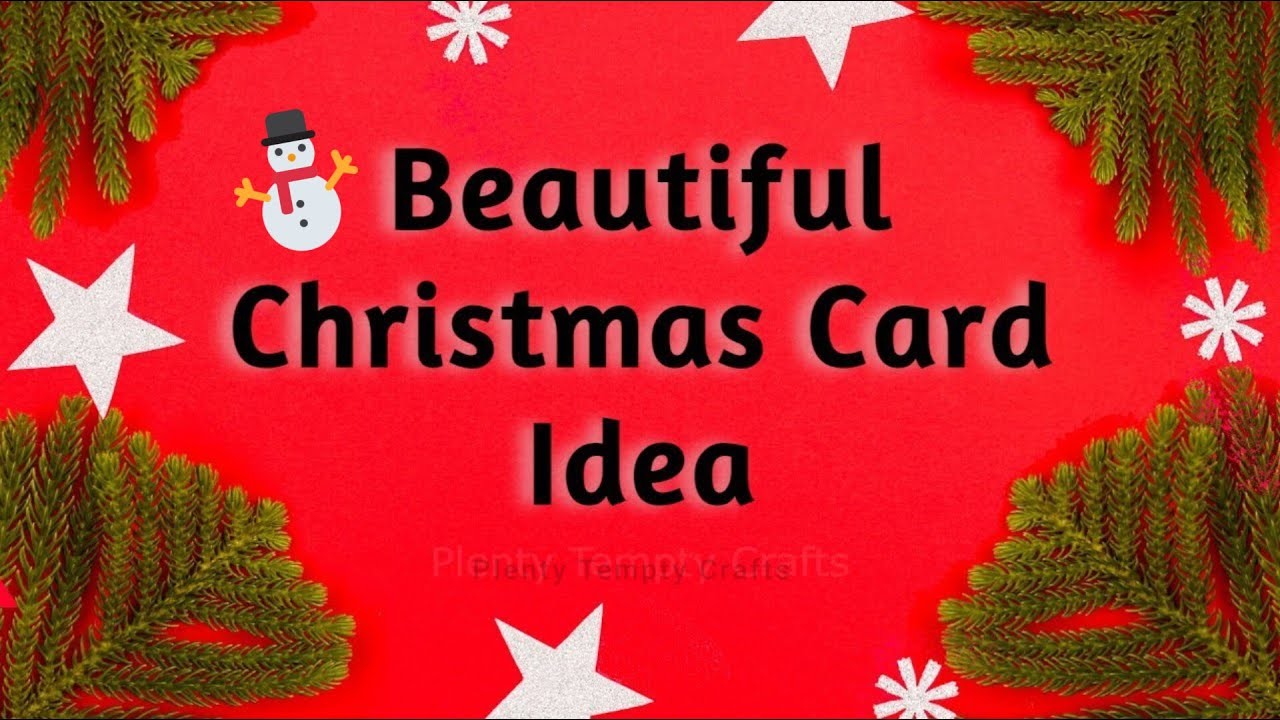 Beautiful Christmas card idea. Handmade Christmas Greeting Card. Easy Christmas Craft DIY