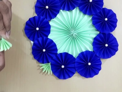 Beautiful Paper Flower Wall Hanging.Easy Wall Hanging.Paper Craft for Home Decoration.DIY Decor