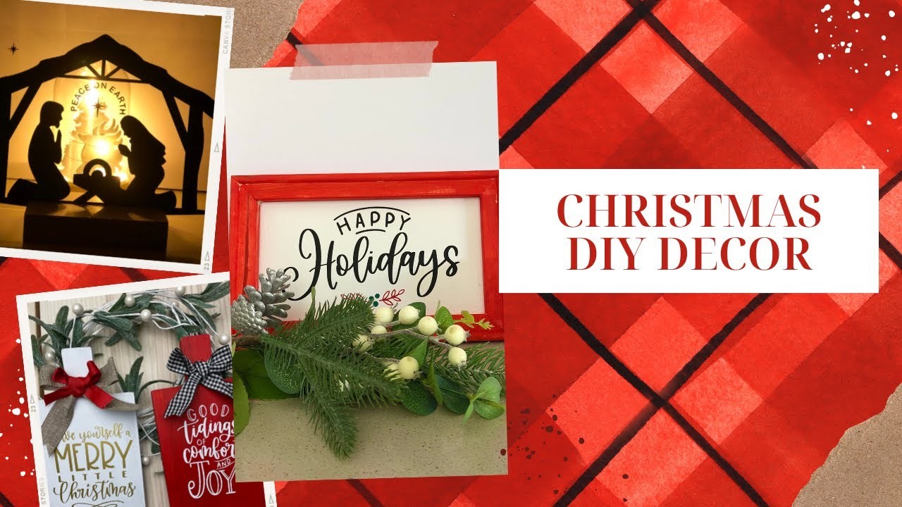 Christmas decor ideas using cricut - Easy DIY Projects to make for the holiday