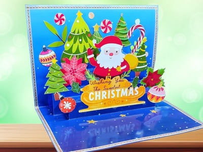 Christmas greeting card making ideas. DIY Merry Christmas card. How to make Christmas card