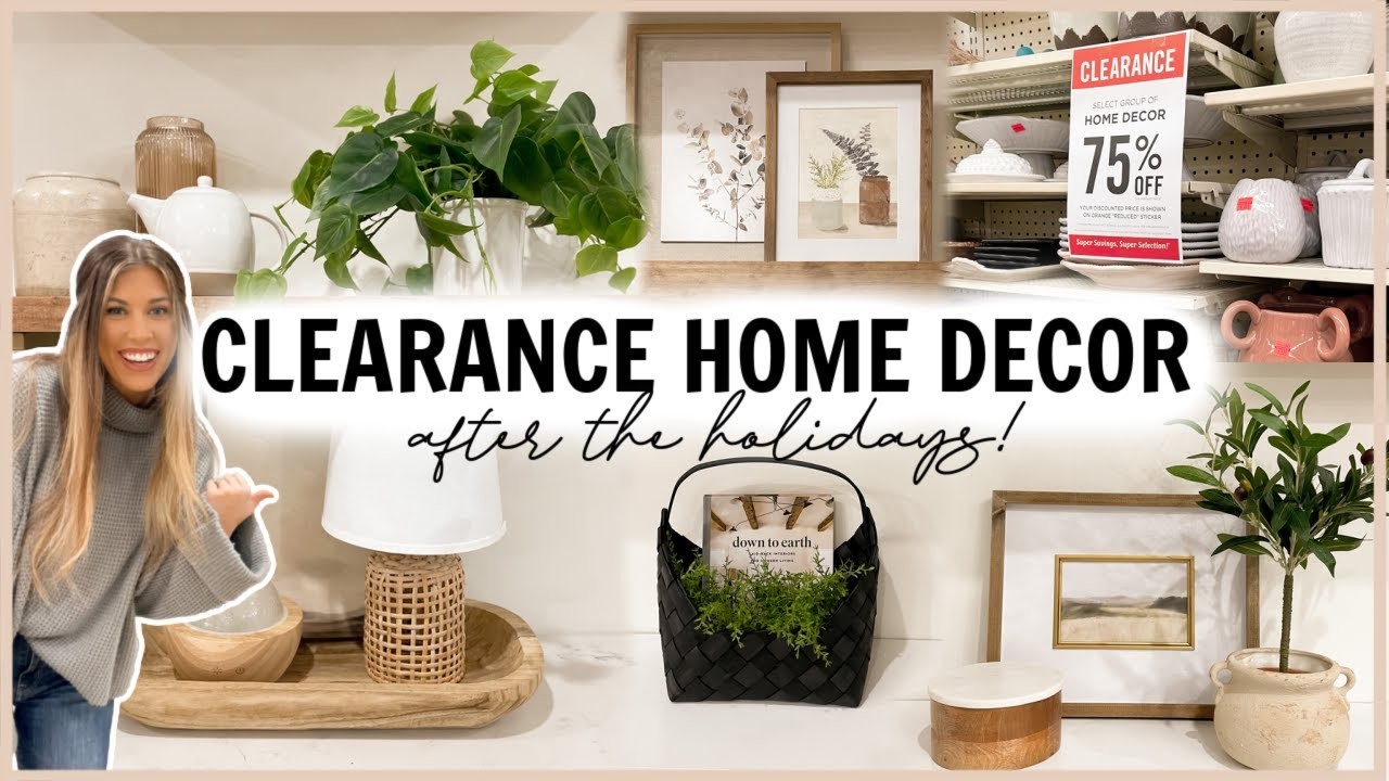 CLEARANCE HOME DECOR SHOP WITH ME 2023 | neutral home decorating after the holidays!