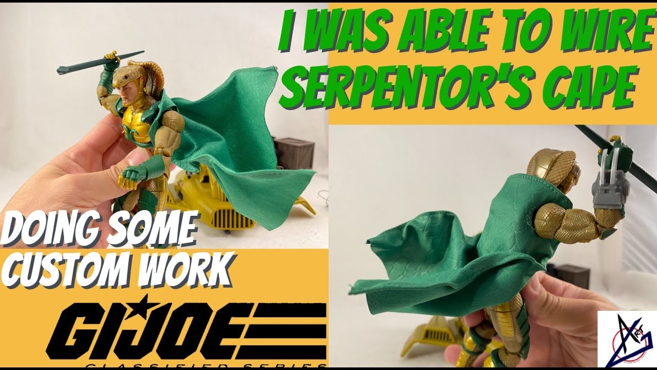 DIY A Simple Way to Wire Serpentor's Cape - GI Joe Classified Series Serpentor