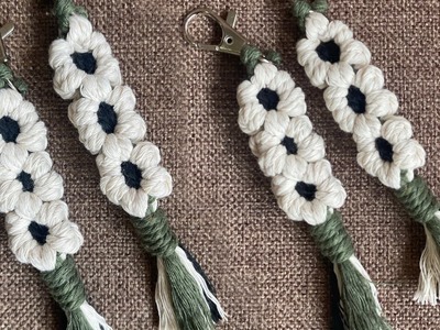 DIY Macrame Flower Keychain Tutorial for Beginners | Wedding Souvenirs & Giveaways