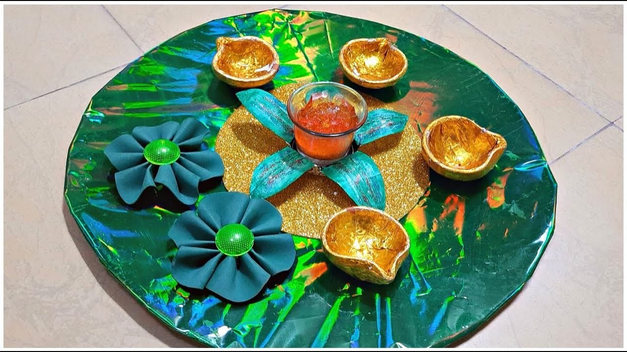 DIY: Wedding Haldi Platter - Affordable and Easy - Plate Decoration