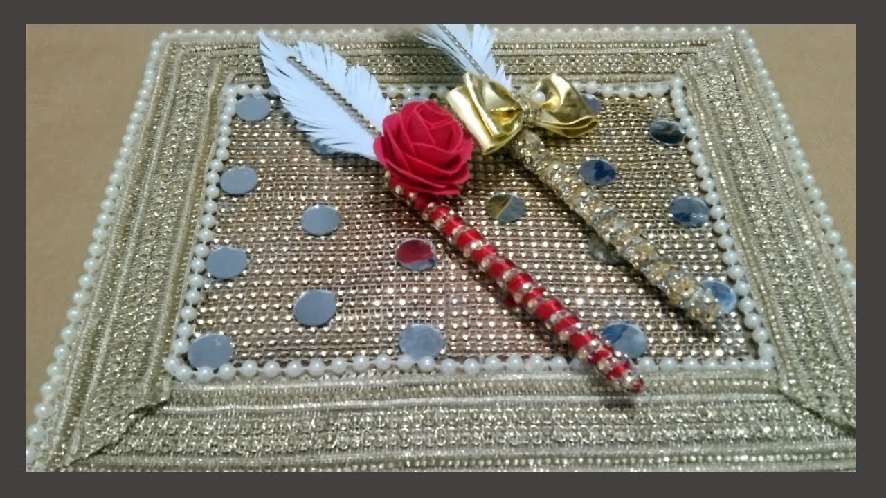 Diy Wedding Nikah pen | Beautiful Wedding Pens Decoration Ideas at Home | LH Craft & Art