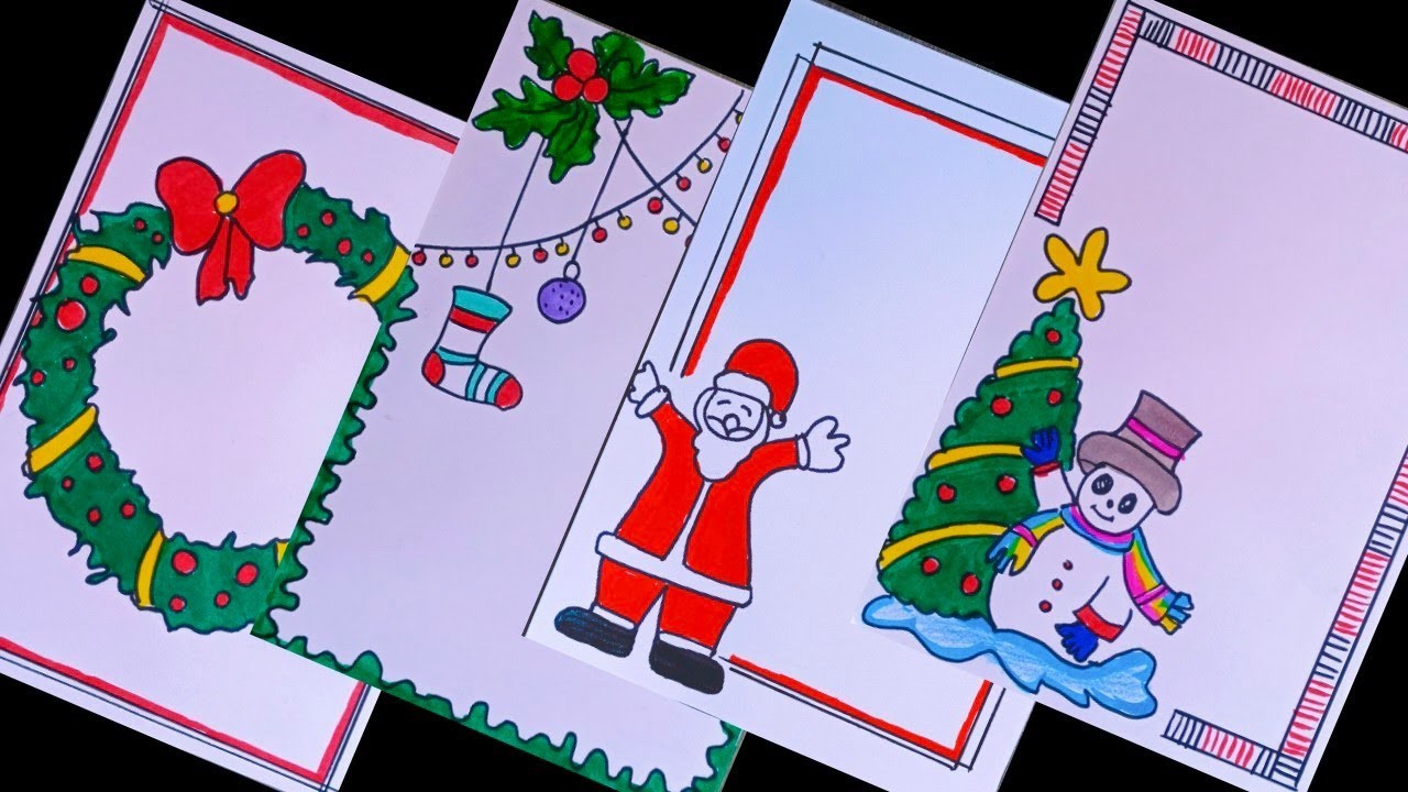 Easy & Beautiful white paper Christmas Card Making.DIY Greeting Card.Project Work Designs.Project