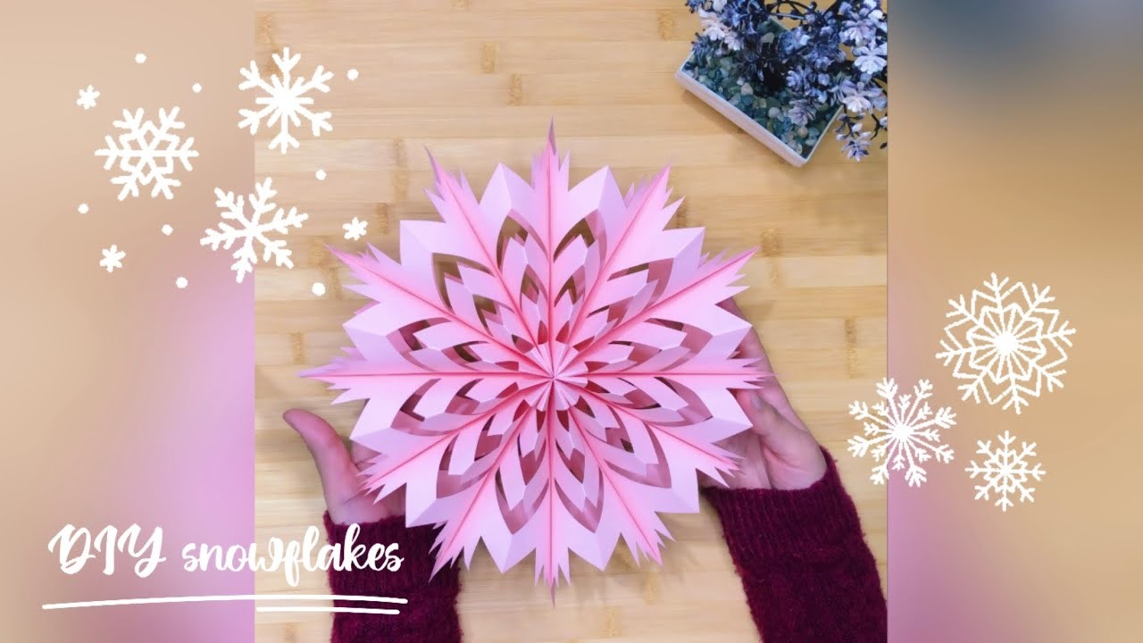 Easy way to make 3D paper snowflakes