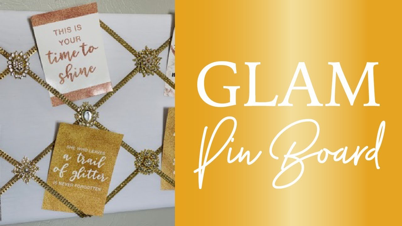 Glam Pin Board | Create a Personal Bulletin Board with Bling Accents