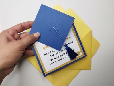 Graduation Cap Card Invitation Cricut tutorial SVG CUT FILES