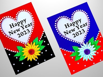 Happy new year card 2023 | How to make new year greeting card |