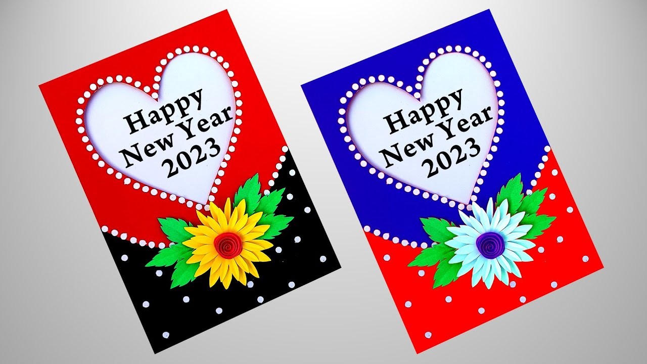 Happy new year card 2023 | How to make new year greeting card |