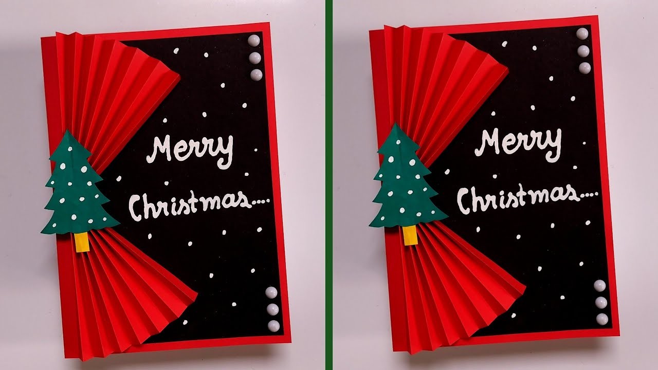 How to make Christmas card | Easy Christmas card ideas | Christmas greeting card making ideas