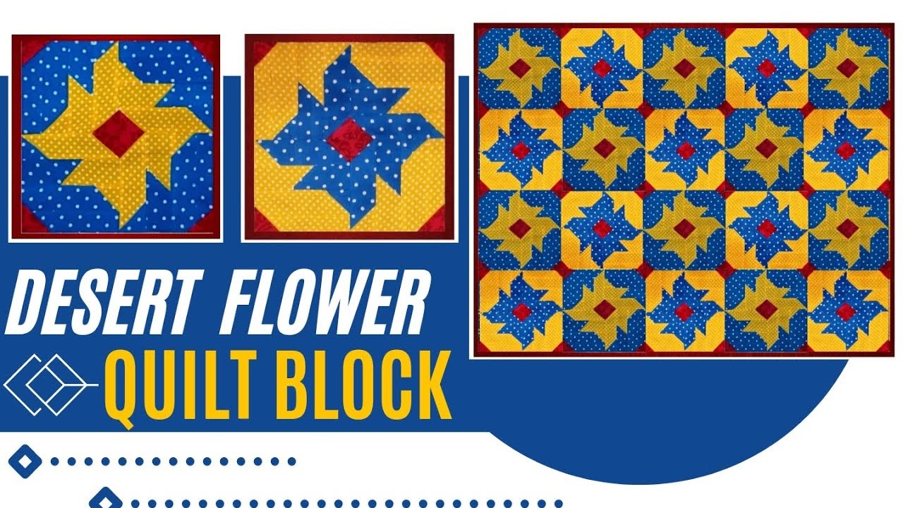 How To Make Desert Flower Quilt Block | Cushion Cover Design| Faliya ki Design | #stitch #patchwork