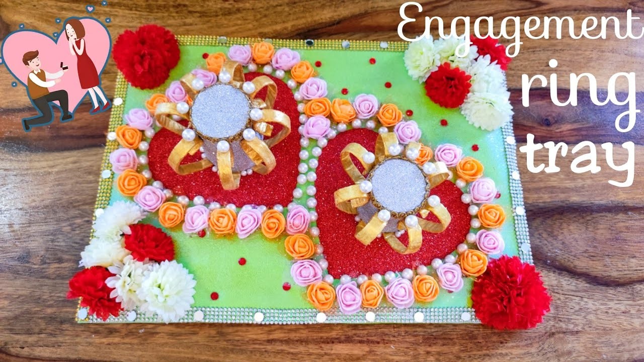 How to make Wedding Tray |  Engagement Ring Tray.platter | Best out of  Waste