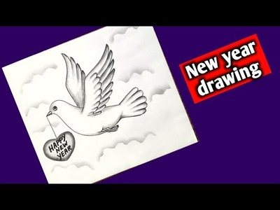 New year drawing | Easy pencil shading @artshowsjugal904