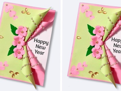 New year greeting card making 2023 ????. How to make new year card. new year card making