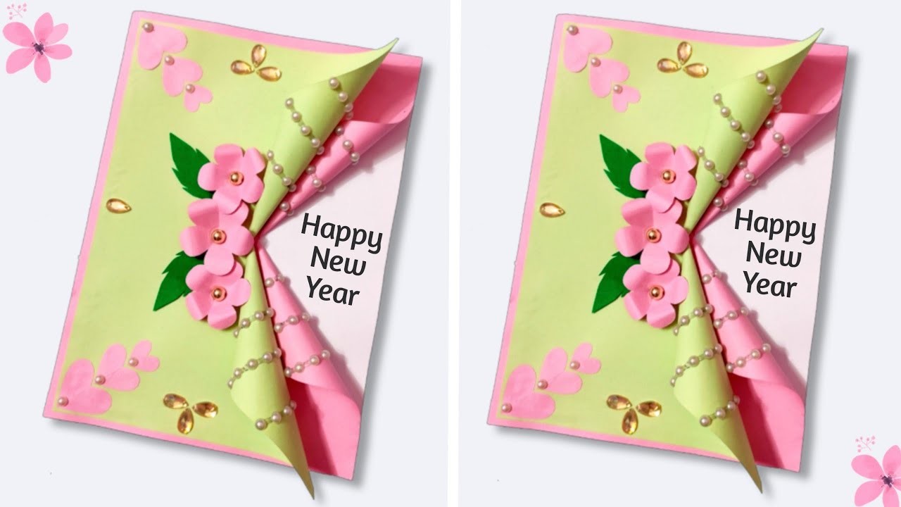 New year greeting card making 2023 ????. How to make new year card. new year card making