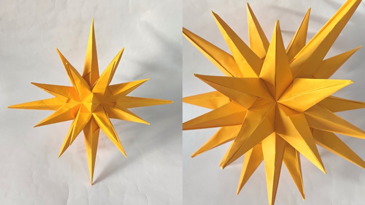 Origami STAR kusudama by Fendy Tong | Paper kusudama 60 modules
